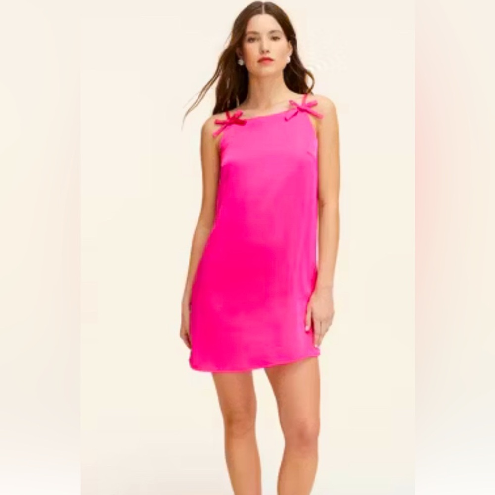 Kate Spade x Target Hot Pink Mini Tank Shift Dress w/ Bows sz 1X NWT Limit. Ed.